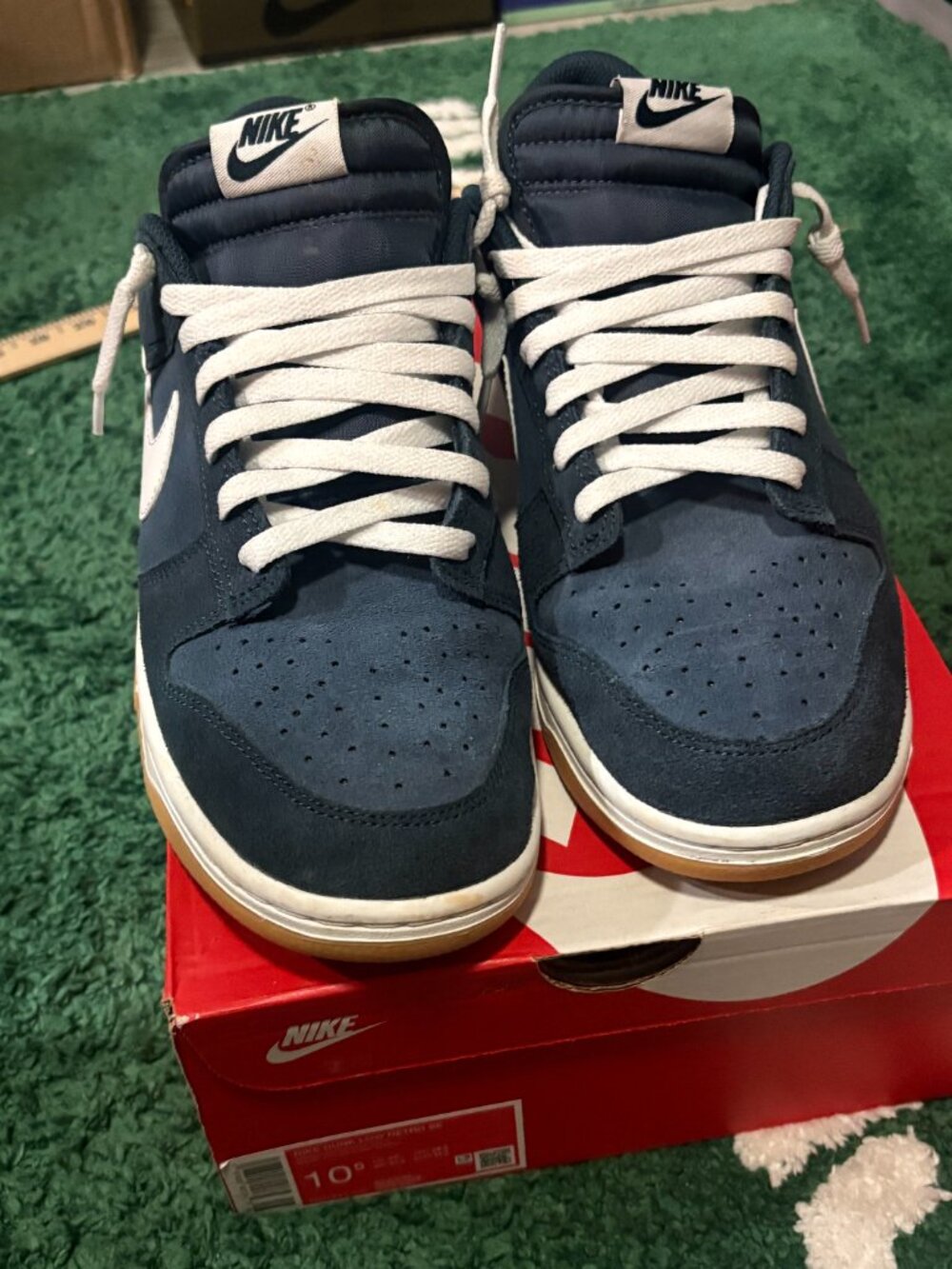 Nike Dunk Low Retro SE Armory Navy Summit White HQ1931-400 Men's Size 10.5 Used - Picture 2 of 7